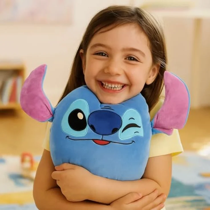 Disney Lilo & Stitch Stitch Alien Plüschtier, superweich und knautschig, 32 cm, Multicolor – Bild 2
