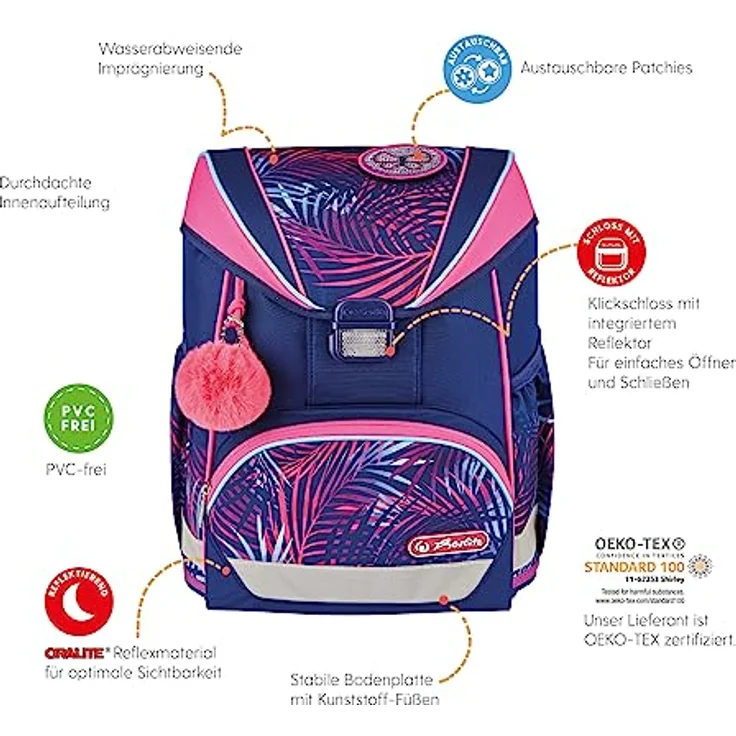Herlitz Schulranzenset UltraLight Plus Tropical Chill – Bild 3
