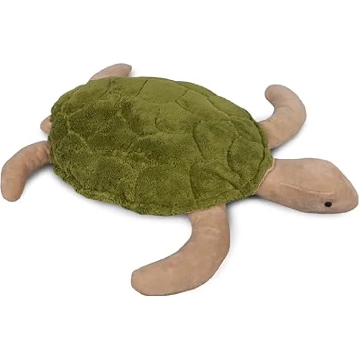 Senger Naturwelt Große Kuscheltier-Schildkröte, Tannengrün I GOTS-zertifiziertes Plüschtier mit Wärmekissen