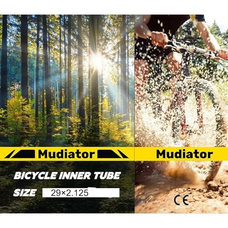 MUDIATOR 29" x 2.125 Fahrradschlauch AV Ventil Autoventil Schraderventil – Bild 2