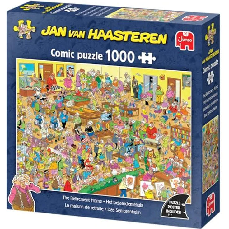 Jumbo Jan van Haasteren - Das Altenheim - 1000 Teile Puzzle für Erwachsene, aus 100% recyceltem Karton