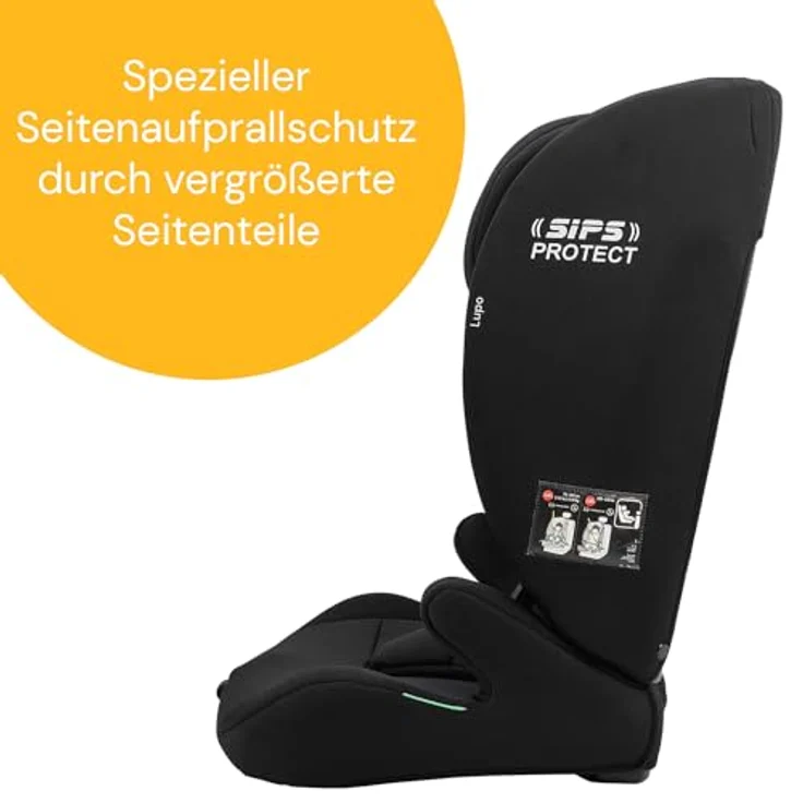 Osann Autokindersitz Lupo i-Size, Kindersitz ab 15 Monaten, bis 12 Jahre, für Kinder von 76-150 cm, ohne Isofix, erhöhter Seitenaufprallschutz, 14-fach höhenverstellbare Kopfstütze – Bild 6