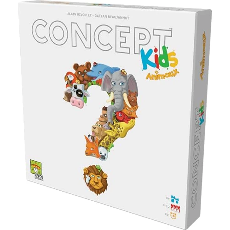 Asmodee Concept Kinder-Brettspiel, interaktives Ratespiel mit Symbolen für kreative Tiererkennung – Bild 1
