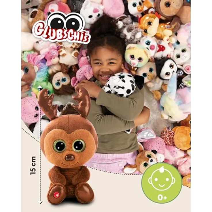 NICI Kuscheltier GLUBSCHIS Hirschkäfer Staggy, 15 cm, braun, weiches Plüschstofftier zum Kuscheln und Spielen, ideales Geschenk für Kinder und Erwachsene – Bild 3