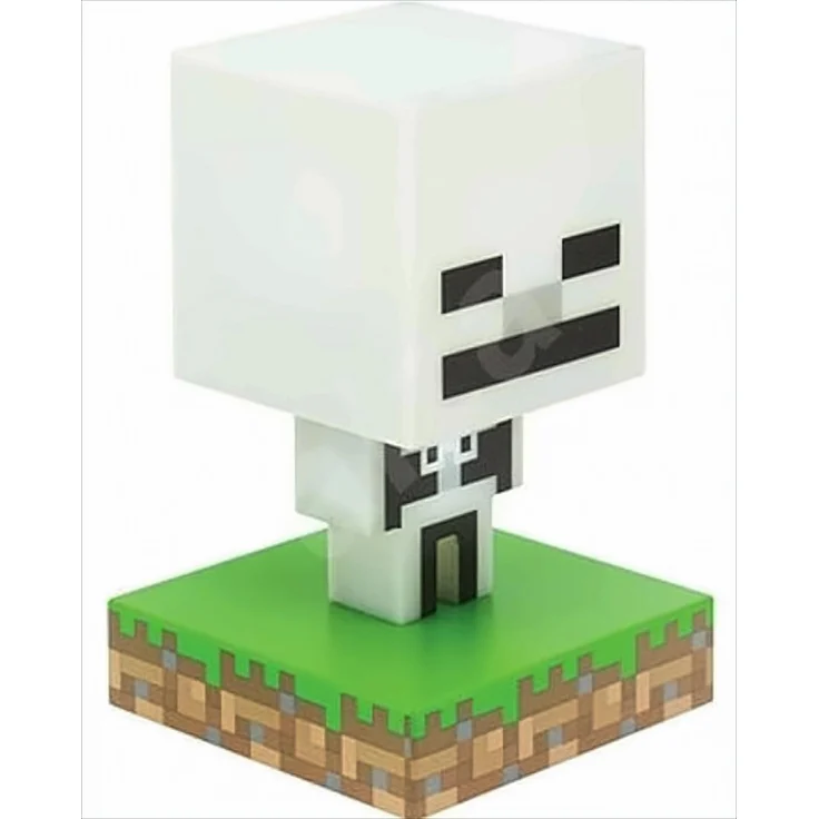 Paladone Minecraft Icon Light - Skeleton Figur, leuchtende Sammelfigur aus PVC, 13,5 cm hoch