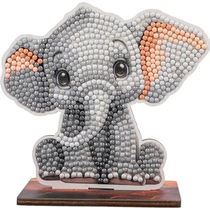 CRAFT Buddy Crystal Art Buddies, Kreativset Steckfigur Elefant mit Diamantmalerei, Sammelartikel – Bild 1