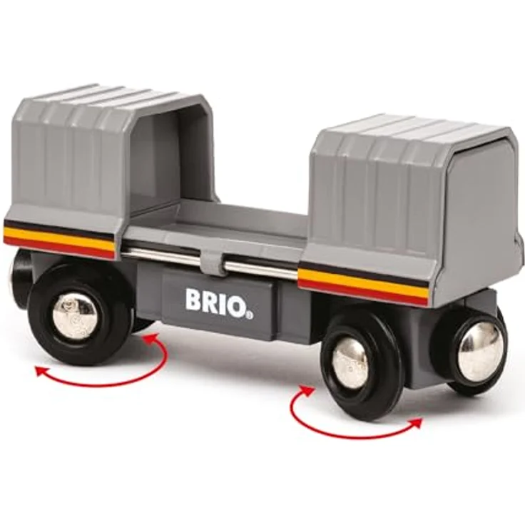 BRIO® Spielzeug-Eisenbahn BRIO® WORLD Santa Fe Zug, Holzspielzeug mit zwei Güterwaggons und FSC®-Zertifizierung – Bild 8