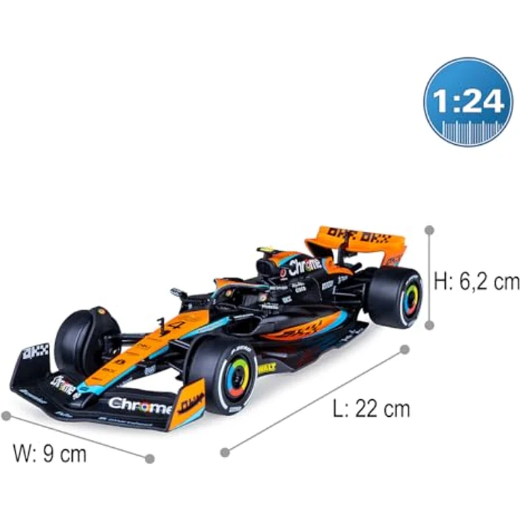 Schwarz Kitchen McLaren MCL60 2023 Diecast Modellfahrzeug 1:24, schwarz – Bild 3