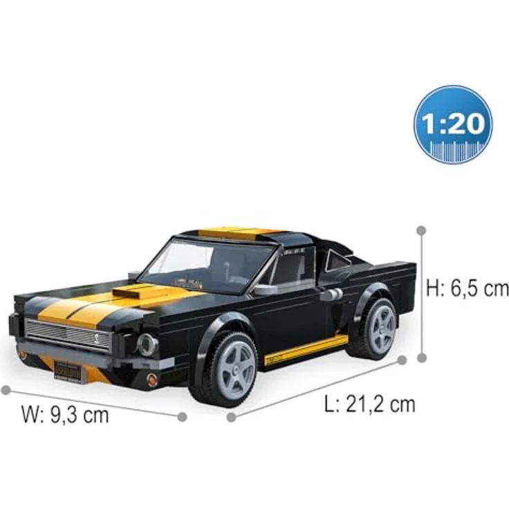 Schwarz Kitchen CaDA Shelby GT350 H 1:20, ferngesteuertes Auto in schwarz mit 2,4GHz Funksteuerung – Bild 3