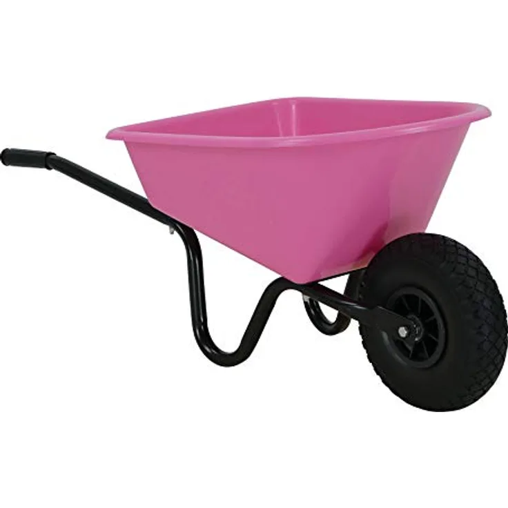 Altrad Kinder-Schubkarre, 20 l Polypropylen, rosa, pannensicheres Rad, Traglast: 10 kg