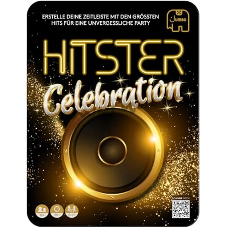 Jumbo Spiele Hitster Celebration ultimative Edition, Musikkartenspiel mit 308 Songs, für 2-10 Spieler, ab 16 Jahren