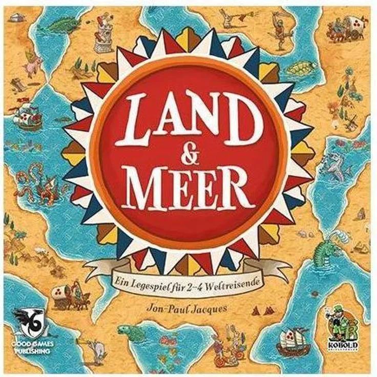 Kobold Spieleverlag Land & Meer, taktisches Legespiel für 2-4 Spieler, ab 14 Jahren