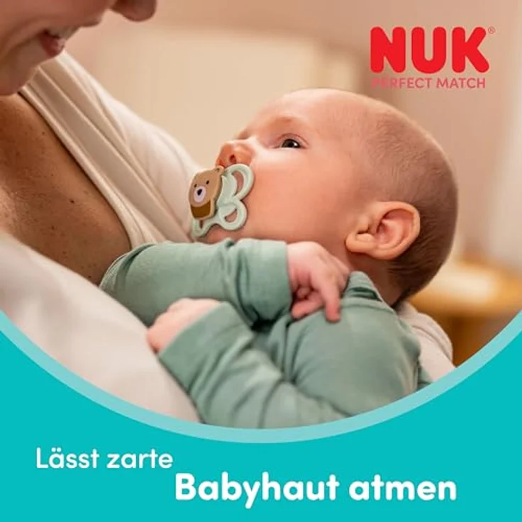 NUK Perfect Match Disney Geschenkset für Babys Winnie the Pooh, inkl. Schnuller und Flasche mit Temperaturkontrolle, Silikon, 3-teilig – Bild 8