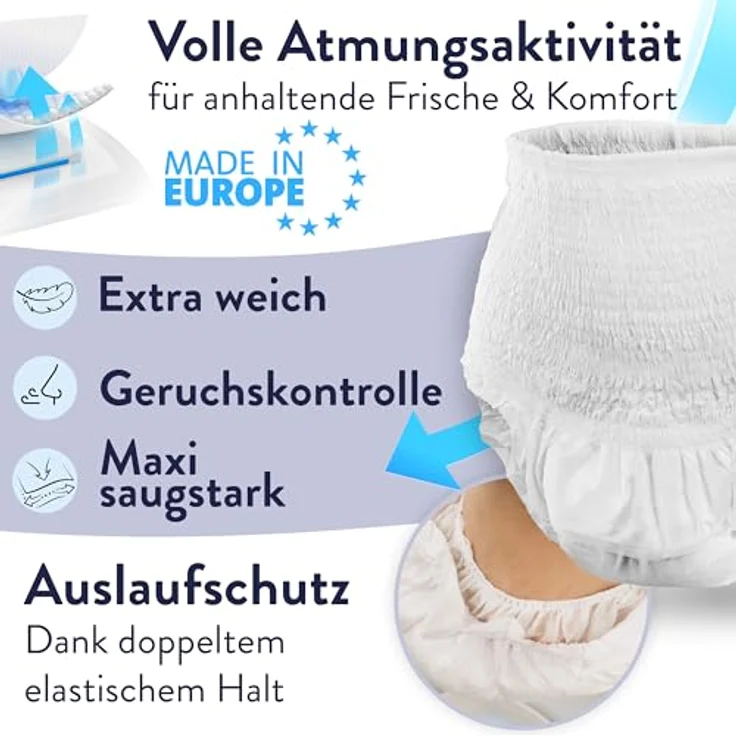 Harmony Care Windeln für Erwachsene - MAXI diskrete Windelhosen Pants (32-St., saugstarke Inkontinenzpants für Frauen und Männer), mit bequemen Tragegefühl – Bild 2