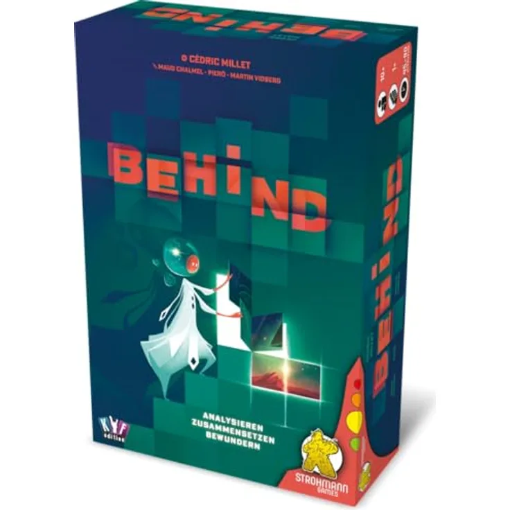 Strohmann Games Behind Krimi-Puzzle, kooperatives Detektivspiel mit 3 Fällen und Puzzle-Motiven