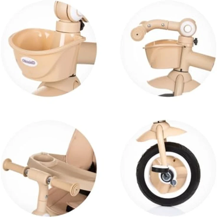 Chipolino Tricycle Marathon 2 in 1, Dreirad mit umkehrbarem Sitz, Höhenverstellbarem Schiebegriff, Gummirädern und Sonnendach – Bild 5