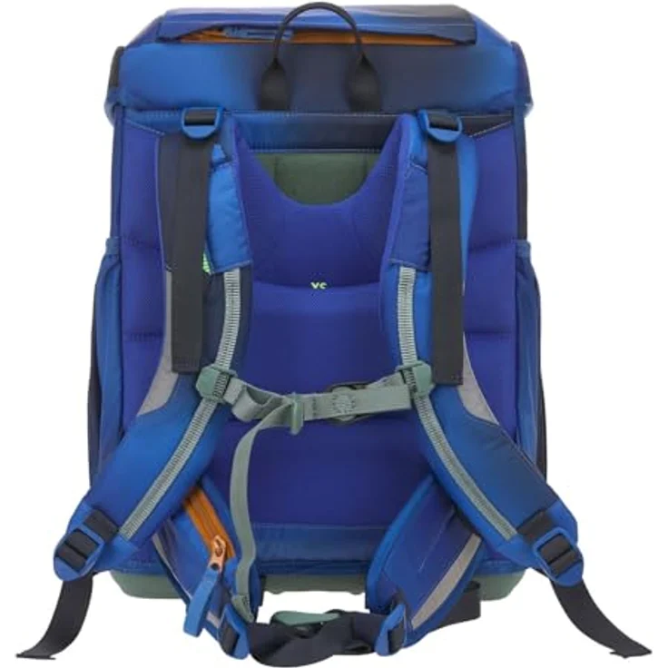 LÄSSIG Schulranzen Set Light Unique, 7-teilig mit Regenhülle, großes Hauptfach, gepolsterte Träger, robuster Materialmix, Space Blue – Bild 4