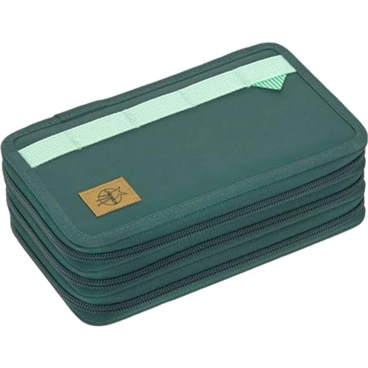 Lässig Unique School Triple Pencil Case Unique Dark Green
