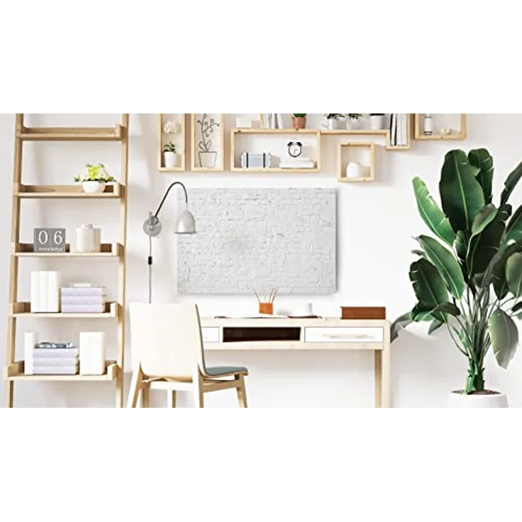 ALLboards MetalBoards Magnettafel WEISSER ZIEGEL, 60x40cm, inklusive 10 farbige Magnete und Markerset, vielseitig montierbar – Bild 3