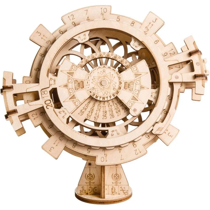 Pichler Modellbau 3D-Puzzle Ewiger Kalender Lasercut-Holzbausatz, Puzzleteile, ohne Klebstoff, lehrreich, Spaß, ideal als Geschenk