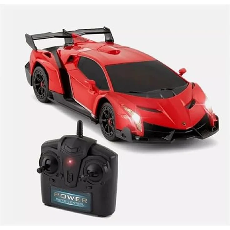 COIL Ferngesteuertes Auto, Maßstab 1:14, LED, 2,4 GHz Frequenz, für Kinder ab 3 Jahren (Rot) – Bild 2