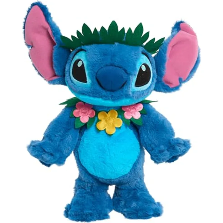 Just Play JP30283 Disney Stitch - Interaktives Plüschtier zum Tanzen und Singen, 40 cm, mehrfarbig, für Kinder ab 3 Jahren