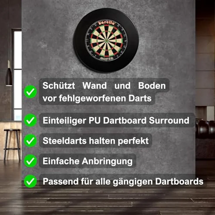 Karella Auffangring "PU-Catchring", Schwarz, vierteilige Schaumstoff-Umrandung, Randbreite 12 cm, formstabil und langlebig – Bild 3