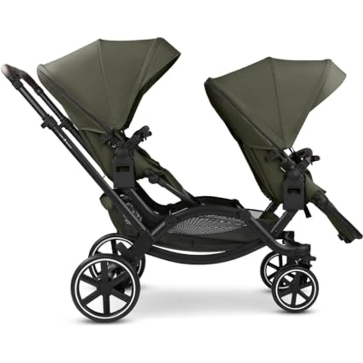 ABC Design Geschwisterwagen Zoom 2, Flexibel kombinierbar, Avocado – Bild 3