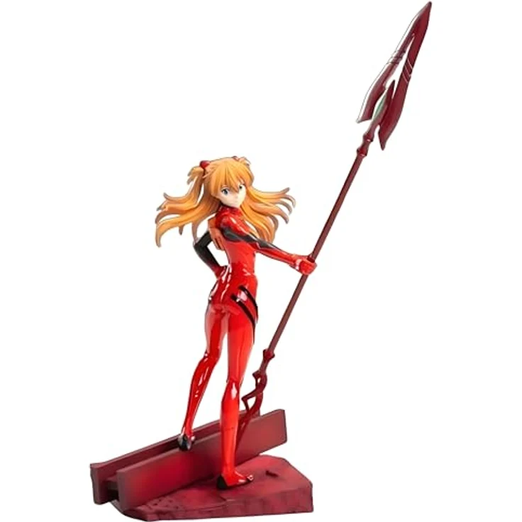 SEGA Asuka Shikinami Langley Figur, Evangelion Kostüm Rot mit Cassius-Speer, detaillierte Sammelfigur mit thematischem Sockel – Bild 1