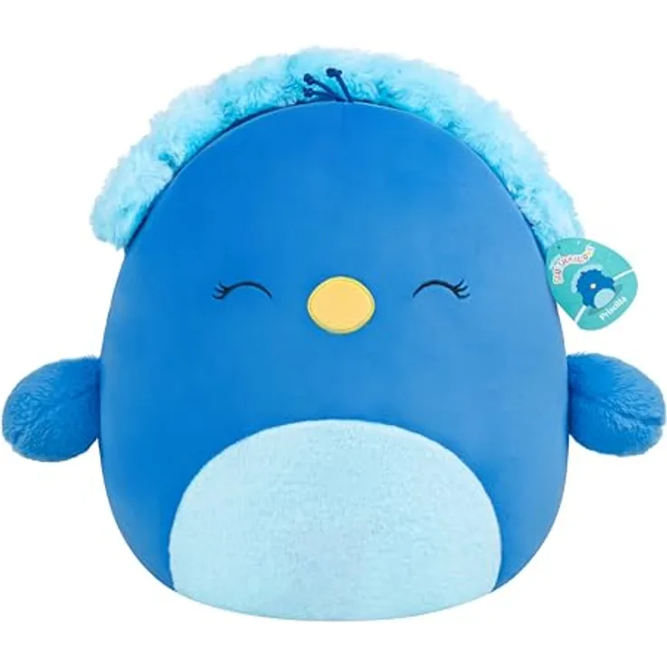 Jazwares Squishmallows Plüschfigur Pfau Priscilla, ca. 40 cm, ultra-squeezable Kuscheltier