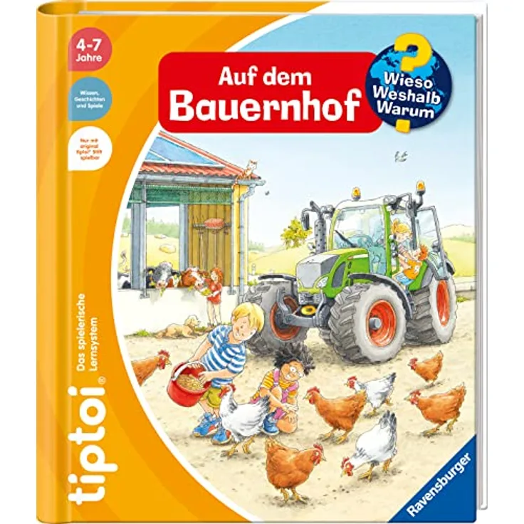 Ravensburger tiptoi® Buch - Wieso? Weshalb? Warum? - Auf dem Bauernhof, interaktive Erlebnisse mit Erklärungen und Geräuschen