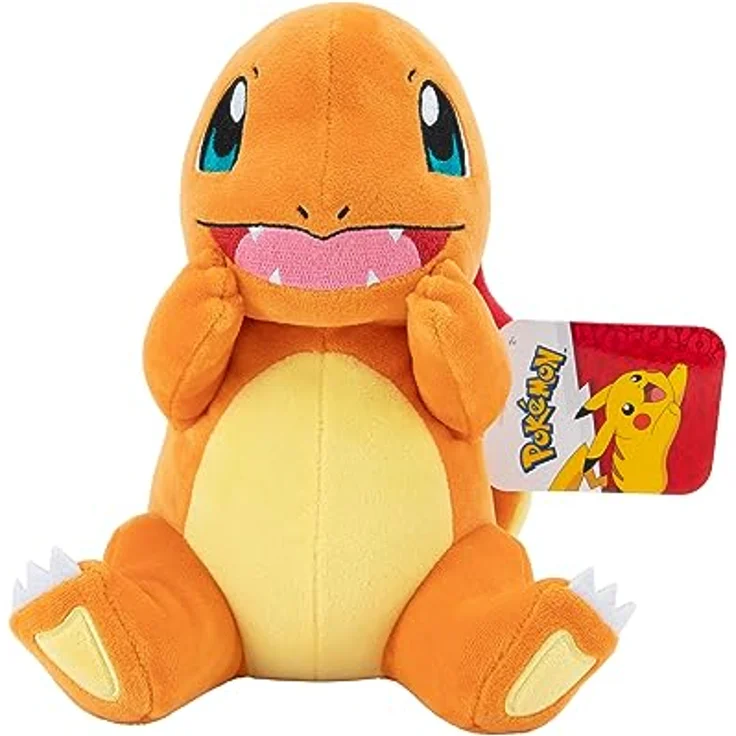 Pokémon PKW3082-20cm Plüsch - Glumanda, offizielles Plüsch, superweich und inspiriert von der Pokémon Zeichentrickserie – Bild 1