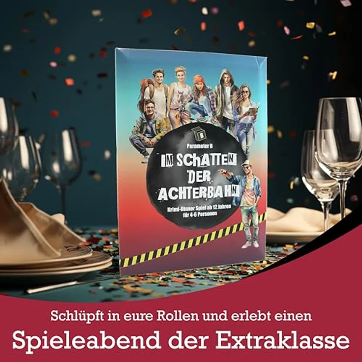 Parameter B Im Schatten der Achterbahn, Krimidinner für 4-6 Personen ab 12 Jahren, mit realistischen Beweisen für Familien und Einsteiger – Bild 3