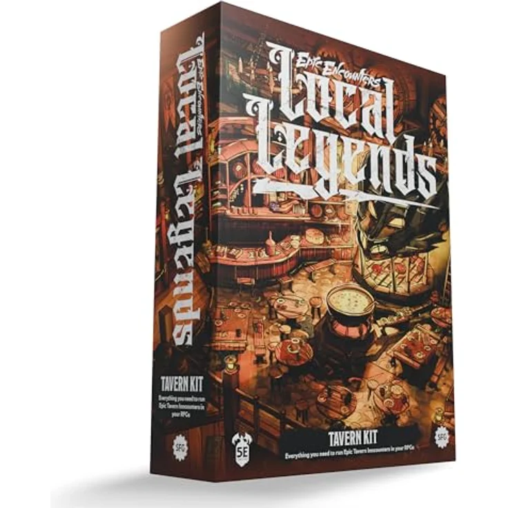 Steamforged Games Epic Encounters - Local Legends Tavern Kit, vollständiges Tavernen-Set mit 10 Fantasy-Gasthäusern und 60 Charakteren für 5e-Rollenspiele – Bild 1