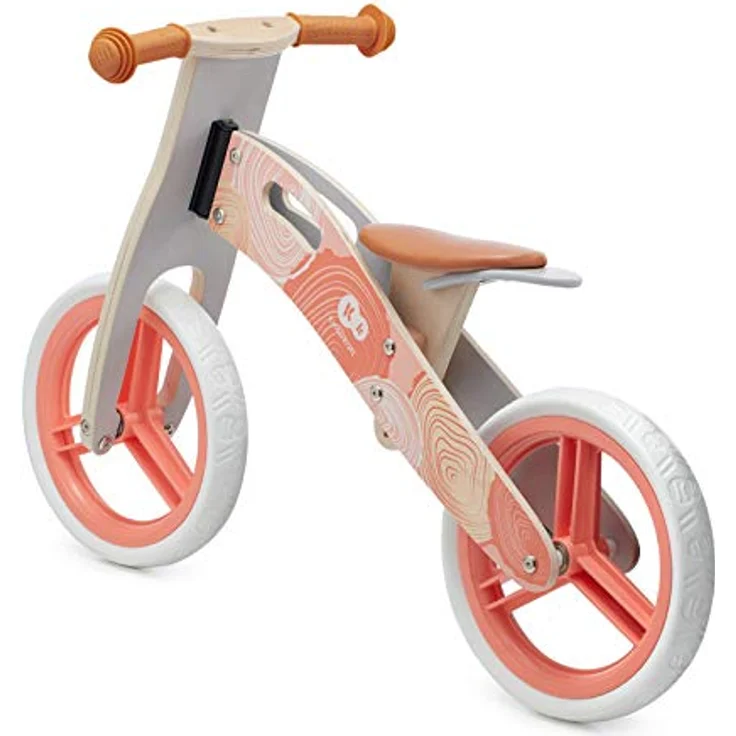 Kinderkraft Laufrad Runner, Lernlaufrad, Kinderlaufrad aus Holz, Kinderrad mit Tragegriff, 12 Zoll Räder, ab 3 Jahre, Corail – Bild 3