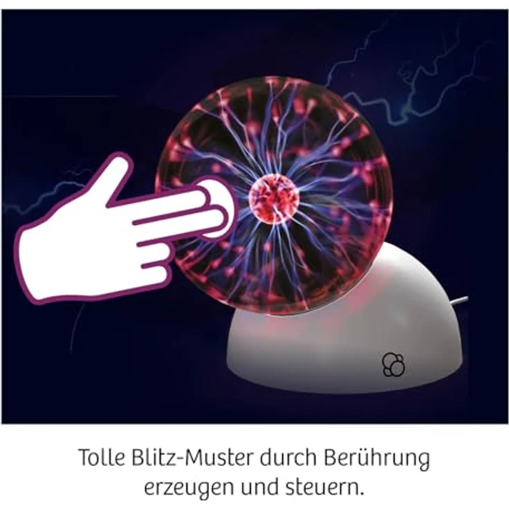 Kosmos Plasma Planet, 12 cm Plasmakugel mit Sound-Sensor, Experimentierkasten für Kinder ab 8 Jahre - Rötlich-violette Lichtblitze, reagiert auf Geräusche – Bild 3