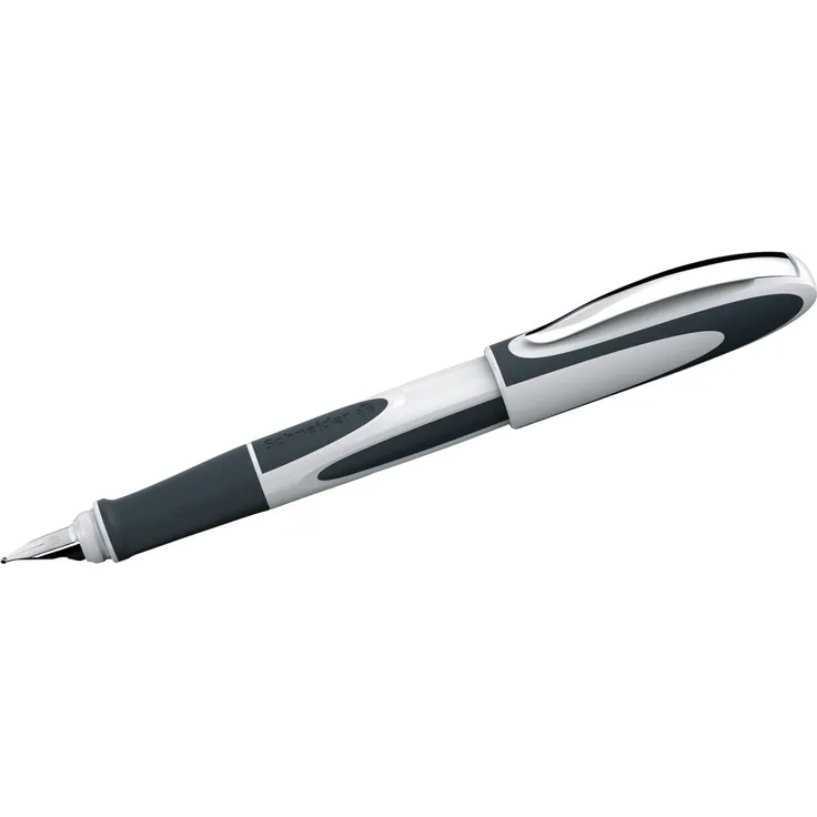 SCHNEIDER Füllhalter Ray, ergonomisch gummiertes Griffprofil, weiß-dunkelgrau
