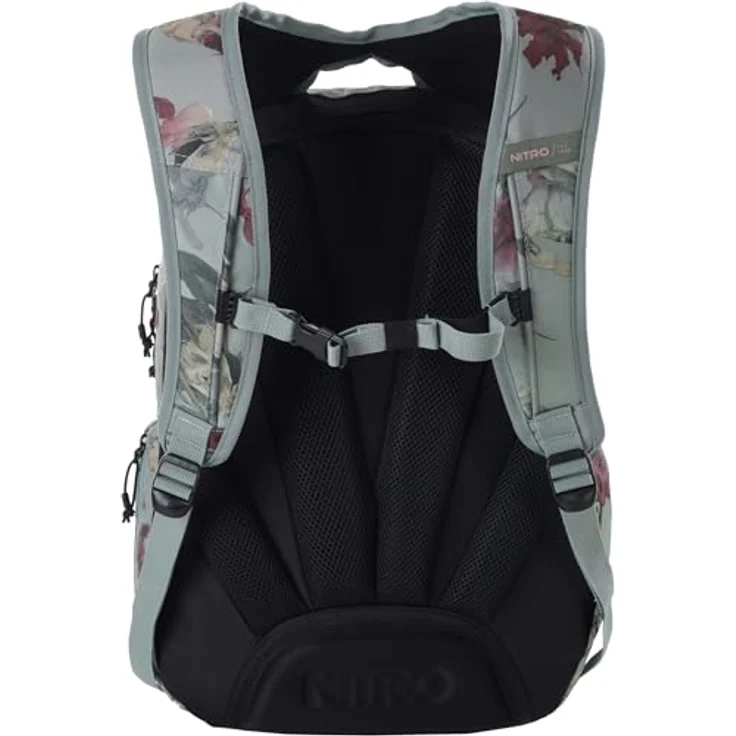 Nitro Chase Rucksack, Schulrucksack mit Organizer und gepolsterter 17 Zoll Laptopfach, schwarz – Bild 4
