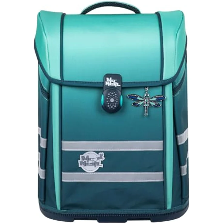 McNeill Schulranzen Perfecto (5-tlg), Polyester, ergonomische Rückenpolsterung, 22 l Volumen, blau – Bild 3