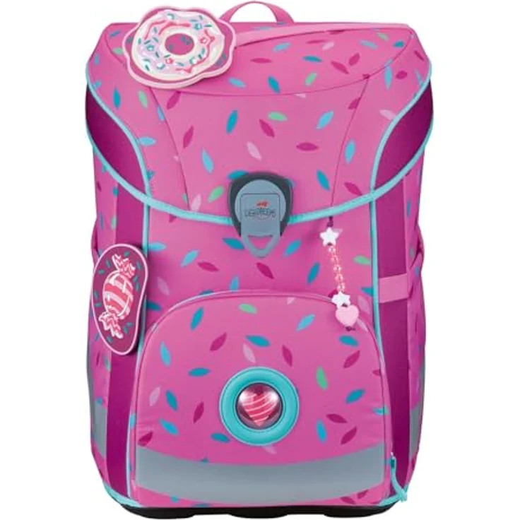DerDieDas Schulranzen ErgoFlex Easy Set 6-teilig, pink, mit großem Hauptfach, gepolsterten Trägern und robustem Material – Bild 2