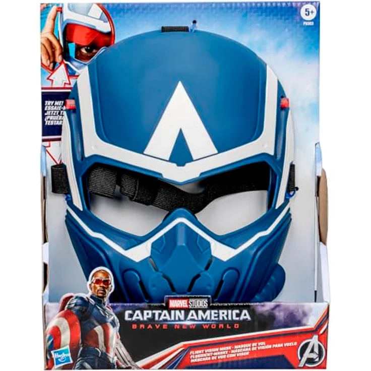 Marvel Studios Captain America Brave New World Flugsicht-Maske, Rollenspielartikel, blau – Bild 2