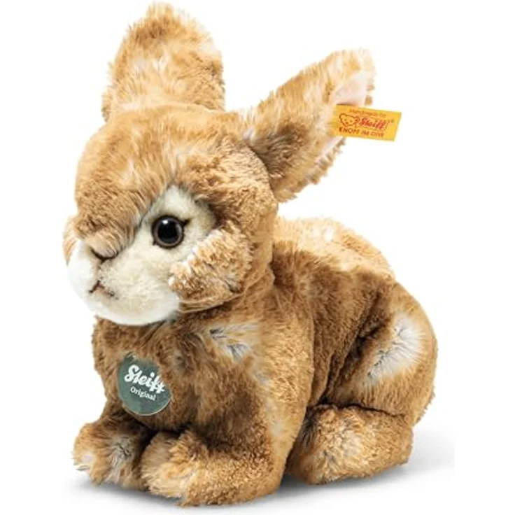 Steiff Melly Hase, sitzend braun 20 cm, Teddies for Tomorrow, kuschelweiches Plüsch, waschmaschinenfest, langlebig und sicher – Bild 1