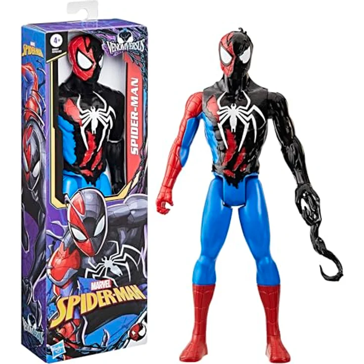 Marvel Spider-Man VenomVersus Titan Hero Serie Spider-Man Action-Figur, 30 cm, beweglich, schwarz – Bild 3
