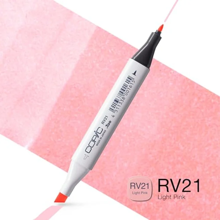 Copic Classic Marker Typ RV - 21, Light Pink, professioneller Layoutmarker mit dualem Spitzensystem, schnelltrocknender Tinte – Bild 2