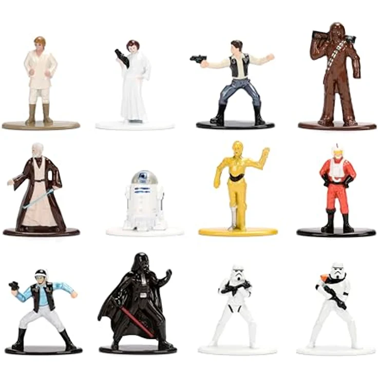 Jada Star Wars Nanofiguren Wave 1, 12-teiliges Druckguss-Multipack mit authentischen MetalFigs, ca. 4,2 cm, detailreiche Skulpturen und hochwertige Lackierung – Bild 3