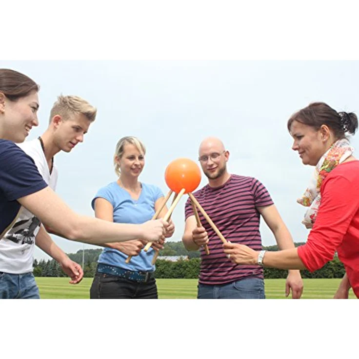 Pedalo Teamspiel-Box Zwei, Wurfspiele mit 8 Wegelementen und variablen Schwierigkeitsgraden, rot/gelb – Bild 5