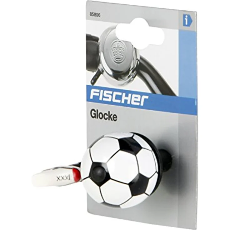 FISCHER Fahrradglocke Kinder Fußball | Fahrradglocke Kinder Jungen | Lenkermontage - Preisvergleich – Bild 3