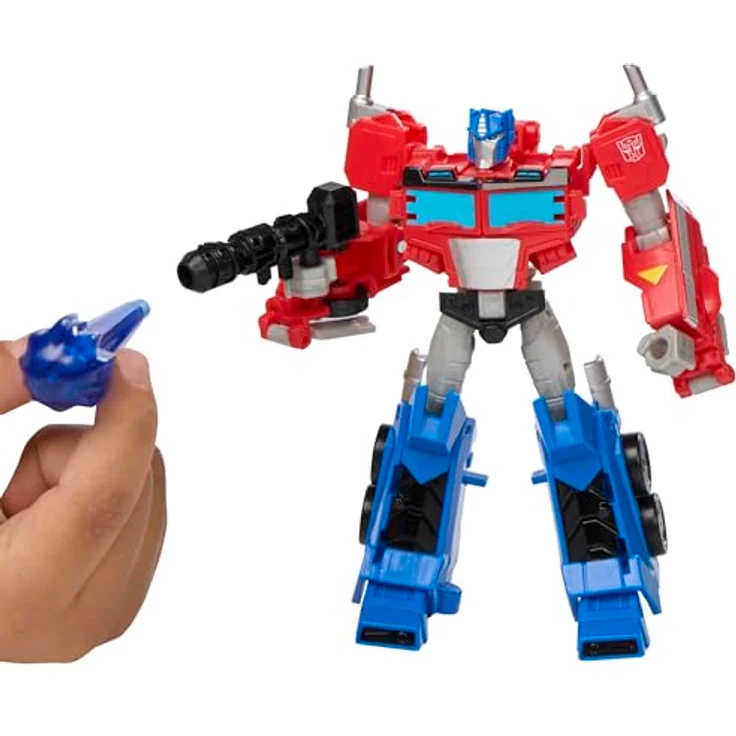Transformers Transformers Prime Changers Optimus Prime Action-Figur, 12,5 cm große Roboter-Figur, wandelbar in Truck-Modus, 13 Schritte, mit Blaster und Energon Battle-Effekt – Bild 3