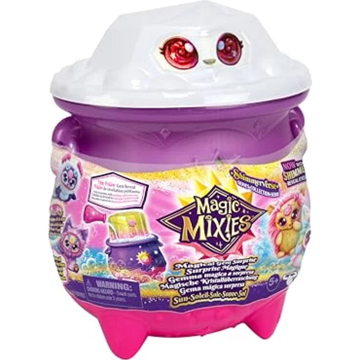 Moose Magic Mixies S4, Magical Cauldron Sun, Zauberkessel mit leuchtenden Schimmereffekten und plüschigem Mixie-Freund, assortiert – Bild 3