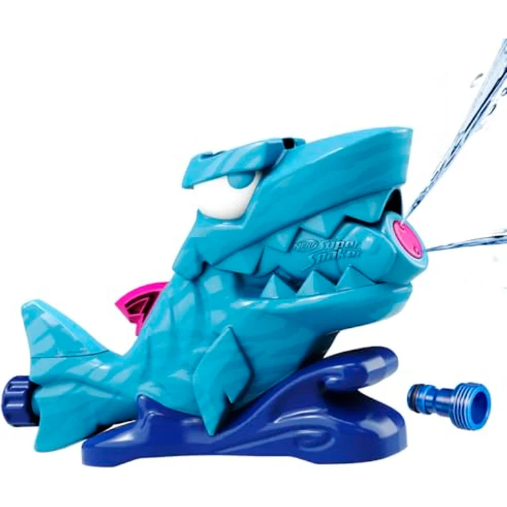 Nerf Super Soaker Hop & Chomp, Wasserspielzeug mit rotierenden Wasserstrahlen und mampfendem Kiefer, für Gartenschlauch, Outdoor-Sprinklerspielzeug für Kinder ab 3 Jahren – Bild 2